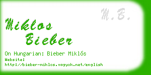 miklos bieber business card